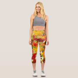 Leggings Capri Hojas otoñales