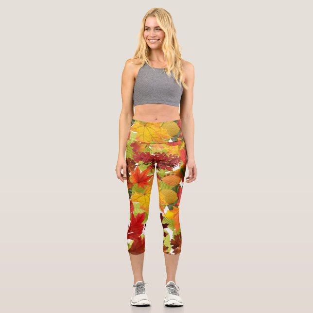 Leggings Capri Hojas otoñales (Anverso)