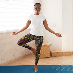 Leggings Capri Hojas otoñales retro