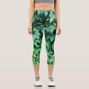 Leggings Capri Hojas verdes de uva