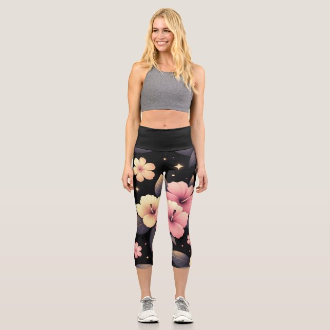 Leggings Capri Hola Hibiscus (Anverso)