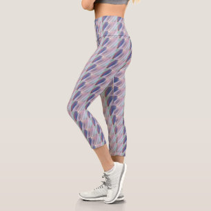 Leggings Capri Holográfico Cute Striped Girly