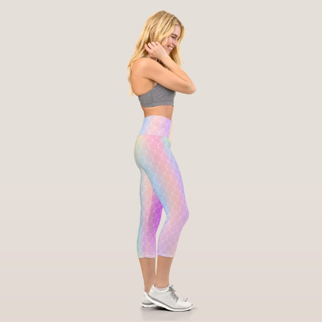 Leggings Capri holographic siren with gradient scales (Derecha)