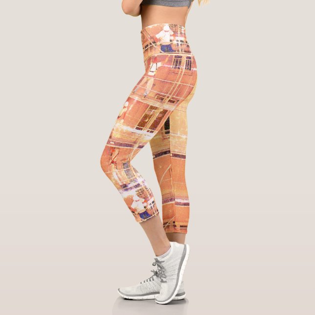 Leggings Capri Hombres Fanciosos Sobre El Desdoblado De Los Ciber (Izquierda)