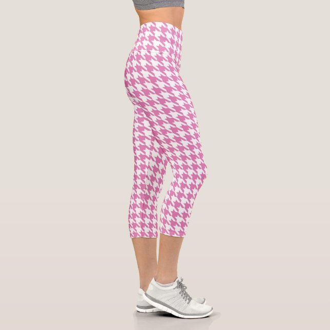Leggings Capri Houndstap rosa y blanco (Derecha)