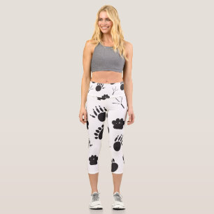 Leggings Capri Huella de animales y aves