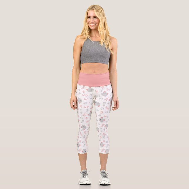 Leggings Capri Huesos de gato y pescado (Anverso)
