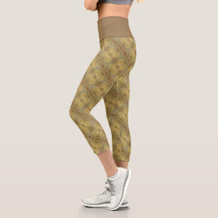 Leggings Capri huevo dorado Capris de alta potencia