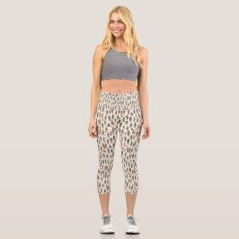 Leggings Capri Humans Pattern