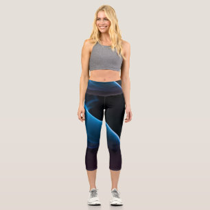 Leggings Capri Humo azul sobre capri negro