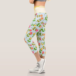 Leggings Capri Humo Y Flores