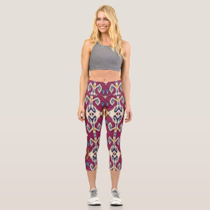 Leggings Capri Ikat Chevron: Elegancia étnica