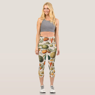 Leggings Capri Ilustracion científico botánico de frutas