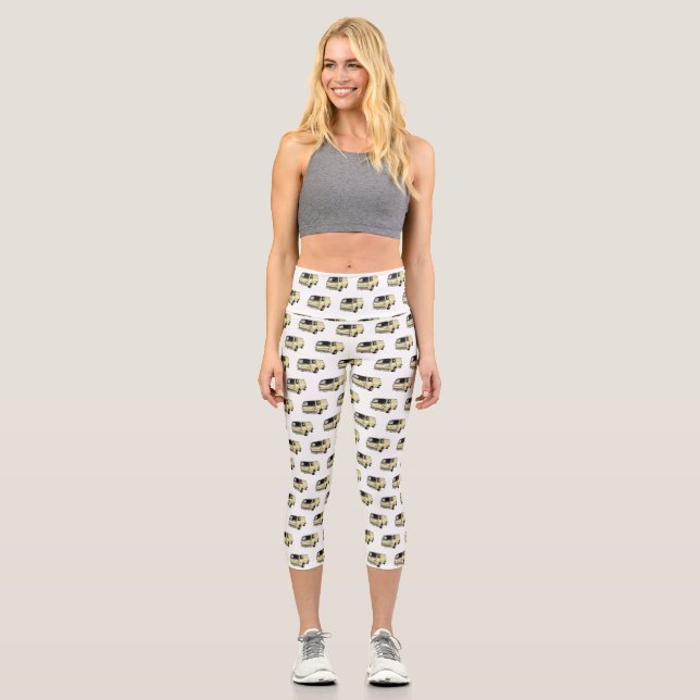 Leggings Capri Ilustracion clásico van personalizado (Anverso)