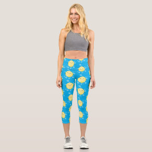Leggings Capri Ilustracion de burbujas de personalizado de limón