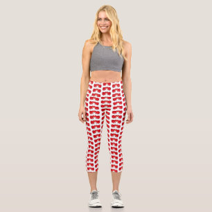 Leggings Capri Ilustracion de cangrejo rojo
