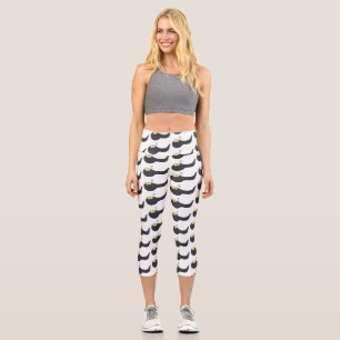 Leggings Capri Ilustración de dibujos animados de renacuajo lindo