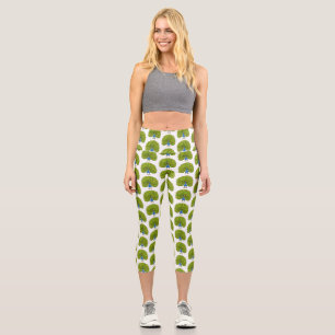 Leggings Capri Ilustracion de pájaro pavo real