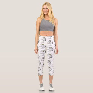 Leggings Capri Ilustracion de personalizado bailador de lémur de 