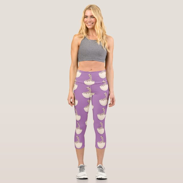 Leggings Capri Ilustracion de personalizado de avestruz de bebé (Anverso)