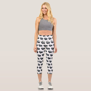 Leggings Capri Ilustracion de personalizado de cámara de cine