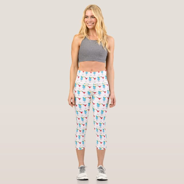 Leggings Capri Ilustracion de personalizado de cócteles (Anverso)