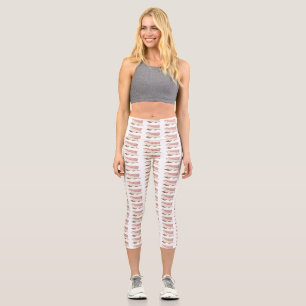 Leggings Capri Ilustracion de personalizado de hadas rosadas
