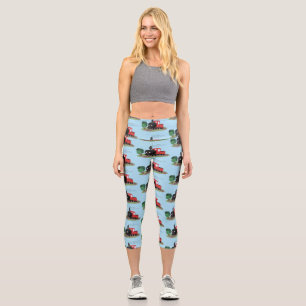 Leggings Capri Ilustracion de personalizado de locomotora de trac