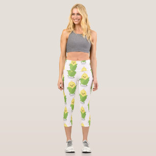 Leggings Capri Ilustracion de personalizado de maíz feliz