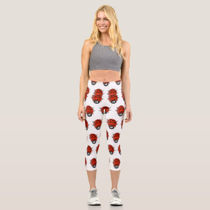 Leggings Capri Ilustracion de personalizado de mariquita roja fel