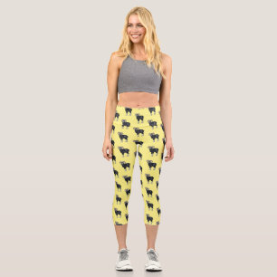 Leggings Capri Ilustracion de personalizado de ovino Mouflon