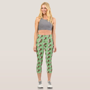 Leggings Capri Ilustracion de personalizado de pájaro de gran sab