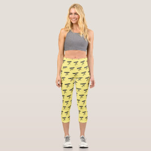 Leggings Capri Ilustracion de piano personalizado de teclado