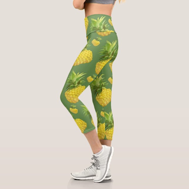 Leggings Capri Ilustracion de piña (Izquierda)