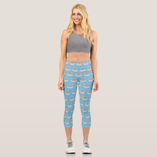 Leggings Capri Ilustracion de Shumai dim sum personalizado