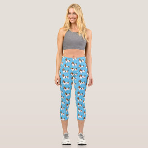 Leggings Capri Ilustracion del personalizado del perro de enlace