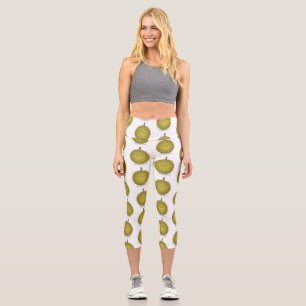 Leggings Capri Ilustracion feliz personalizado duriano