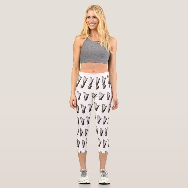 Leggings Capri Ilustracion Harp personalizado (Anverso)