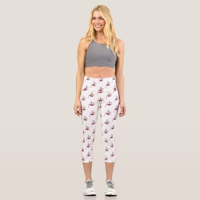 Leggings Capri Ilustracion personalizado Bagpipes (Anverso)