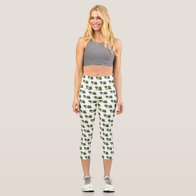 Leggings Capri Ilustracion personalizado Cucumber (Anverso)