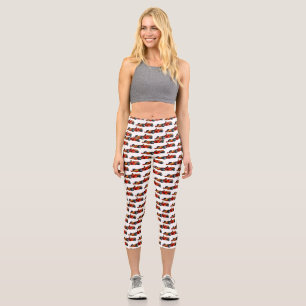 Leggings Capri Ilustracion personalizado de coches de carreras de