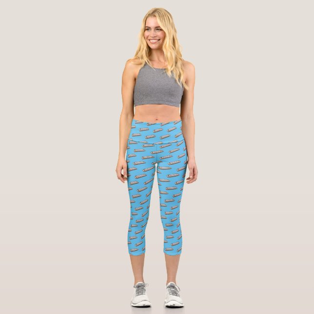 Leggings Capri Ilustracion personalizado de Harmonica (Anverso)