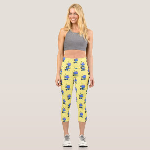 Leggings Capri Ilustracion personalizado de mezclador de cemento