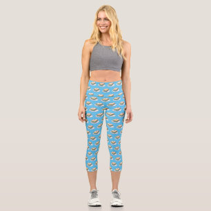 Leggings Capri Ilustracion personalizado de pastel de arcoiris