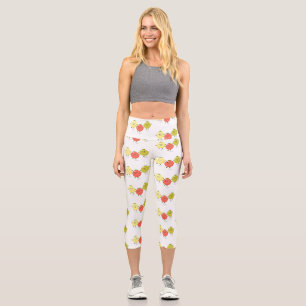 Leggings Capri Ilustracion personalizado de tomates de cerezo