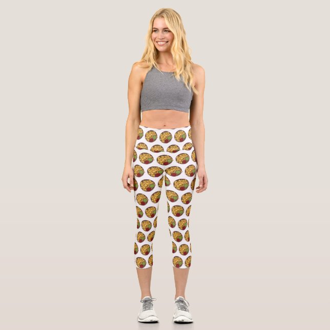 Leggings Capri Ilustracion personalizado Nachos (Anverso)