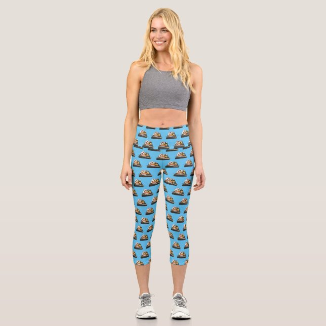 Leggings Capri Ilustracion personalizado Sushi (Anverso)