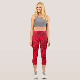 LEGGINGS CAPRI IMAGEN ABSTRACTA DE ASTRAL ROJO
