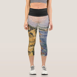 Leggings Capri Imagen de mi obra arte Amanecer