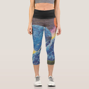 Leggings Capri Imagen de mi obra arte Horizonte